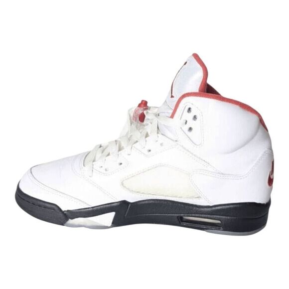 NIKE Air Jordan 5 Retro \'Fire Red Silver Tongue\' Sneakers Size 8 main image 4